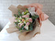 pure seed bq756 +  Roses, Eustomas Lace flower and Eucalyptus Leaves + hand bouquet