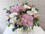 pureseed bk078 +hydrangeas, phalaenopsis, roses, eustoma + flower box arrangement