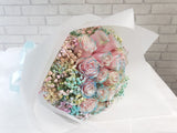 Rainbow Baby Breath Rose Hand Bouquet - BQ762