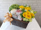 pureseed fr181 + Hydrangeas, Eustomas, Gerberas & Fresh Fruits  + flower and fruits basket