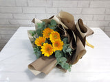 Marigold Gerbera Hand Bouquet - BQ770
