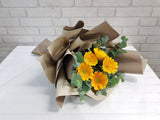 Marigold Gerbera Hand Bouquet - BQ770