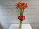 Heliconia & Anthurium Vase - VS098