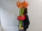 Heliconia & Anthurium Vase - VS098