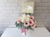 Gerbera & PingPong Chocolate Flower Box - BK096