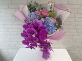 Phalaenopsis & Hydrangeas Hand Bouquet - BQ773