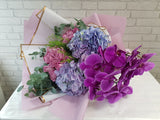 Phalaenopsis & Hydrangeas Hand Bouquet - BQ773
