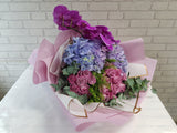 Phalaenopsis & Hydrangeas Hand Bouquet - BQ773