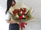 Crimson Devotion Hand Bouquet - BQ775