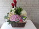 pureseed fr180 + Eustomas, Hydrangeas, Gerberas, Ginger Flower & Fresh Fruits  + fruits and flower arrangement