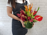 Crimson Elegance Orchid Vase - VS099