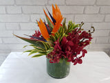 Crimson Elegance Orchid Vase - VS099