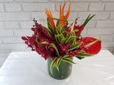 Crimson Elegance Orchid Vase - VS099