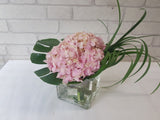 Pink Hydrangea & Baby Breath Vase - VS111