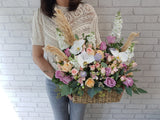 Phalaenopsis Orchids Rose Flower Basket - BK126