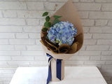 Simple Blue Hydrangea Hand Bouquet - BQ811