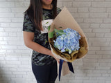 Simple Blue Hydrangea Hand Bouquet - BQ811