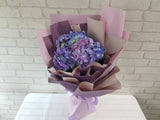 Serene Purple Hydrangea Hand Bouquet - BQ818