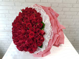 Lacy 99 Red Rose Hand Bouquet - BQ814