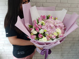 Mix Tulip & Hydrangeas Bouquet - BQ816