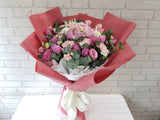 Gorgeous Pink Theme Hand Bouquet - BQ815