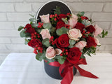 Pink & Red Rose Flower Box - BK146
