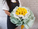 Lacey Yellow Rose Hand Bouquet - BQ819