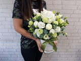 White Eustomas Flower Box - BK148