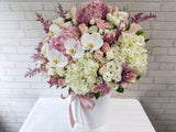 Pink White Hydrangeas Flower Box - BK152