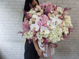 Pink White Hydrangeas Flower Box - BK152