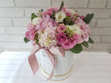 Pink Hydrangeas Eustoma Flower Box - BK155