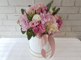 Pink Hydrangeas Eustoma Flower Box - BK155