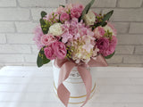 Pink Hydrangeas Eustoma Flower Box - BK155