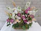 Phalaenopsis Orchids Rose Flower Basket - BK126