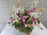 Phalaenopsis Orchids Rose Flower Basket - BK126