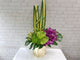 pureseed vs115 + Hydrangea, 2 Anthurium, 6 Orchids and Leaves + vase arrangement