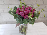 Purple Rose in Vase - VS083