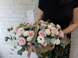 Dior Rose & Eustomas Flower Basket - BK156