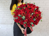 Red Rose Berries Flower Box - BK158