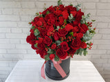 Red Rose Berries Flower Box - BK158