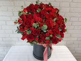 Red Rose Berries Flower Box - BK158