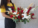 Passionate Rose Phalaenopsis Flower Basket - BK102