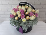 12 Rose Be Mine & Chocolate Flower Box - BK912