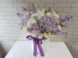 Purple Splendor Hydrangeas & Rose Flower Box - BK169