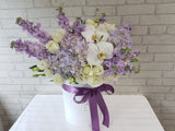 Purple Splendor Hydrangeas & Rose Flower Box - BK169