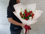 Passion Red Tulip Hand Bouquet - BQ823