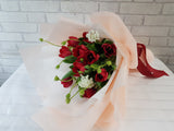 Passion Red Tulip Hand Bouquet - BQ823