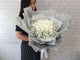 White Rose & Baby Breath Hand Bouquet- BQ826