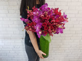 Fuchsia Fantasy Orchid Tall Vase - VS109