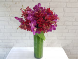 Fuchsia Fantasy Orchid Tall Vase - VS109